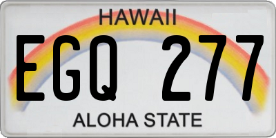 HI license plate EGQ277