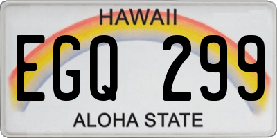 HI license plate EGQ299