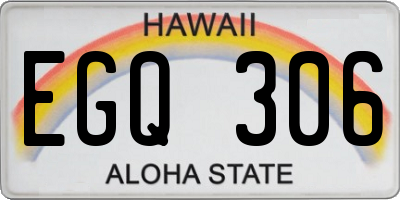 HI license plate EGQ306