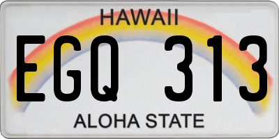 HI license plate EGQ313