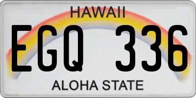 HI license plate EGQ336
