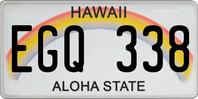 HI license plate EGQ338