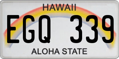 HI license plate EGQ339