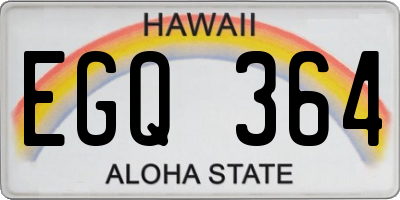 HI license plate EGQ364