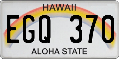 HI license plate EGQ370