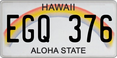 HI license plate EGQ376