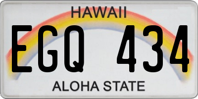 HI license plate EGQ434