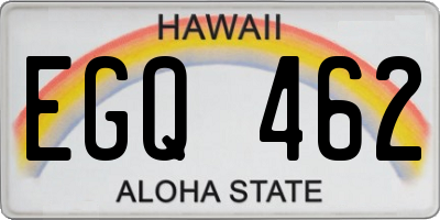 HI license plate EGQ462