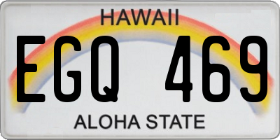 HI license plate EGQ469