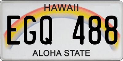 HI license plate EGQ488