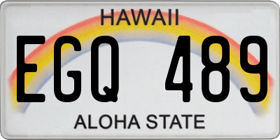 HI license plate EGQ489