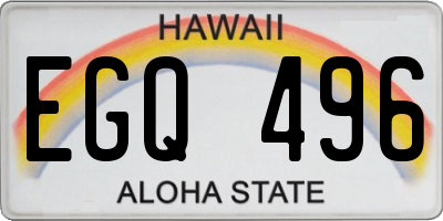 HI license plate EGQ496