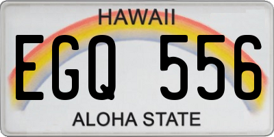 HI license plate EGQ556
