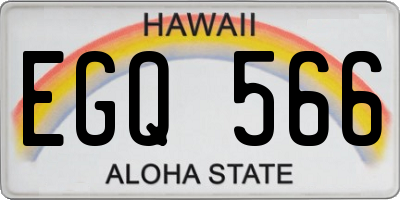 HI license plate EGQ566