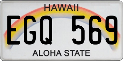 HI license plate EGQ569