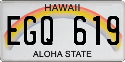 HI license plate EGQ619