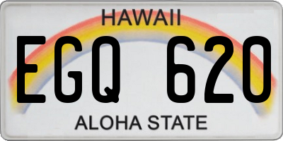 HI license plate EGQ620