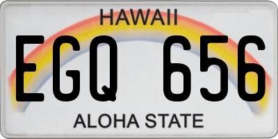 HI license plate EGQ656