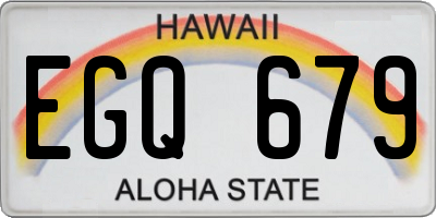HI license plate EGQ679