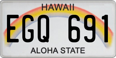 HI license plate EGQ691