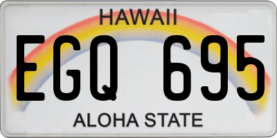 HI license plate EGQ695