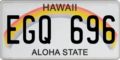 HI license plate EGQ696