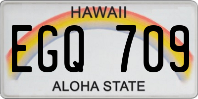 HI license plate EGQ709