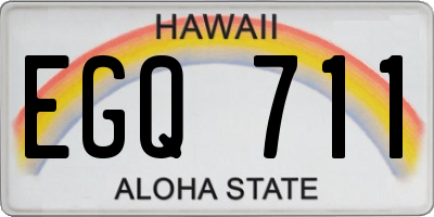HI license plate EGQ711