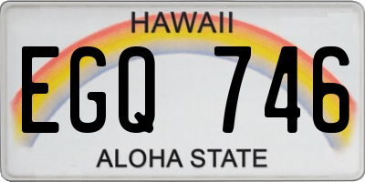 HI license plate EGQ746
