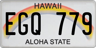 HI license plate EGQ779