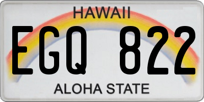 HI license plate EGQ822