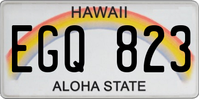 HI license plate EGQ823
