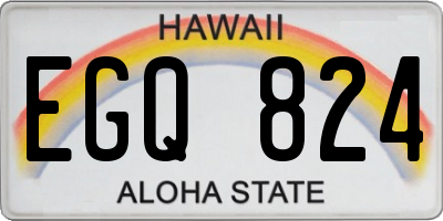 HI license plate EGQ824