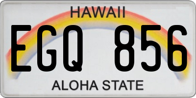 HI license plate EGQ856
