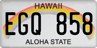 HI license plate EGQ858
