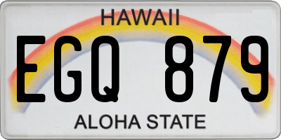 HI license plate EGQ879