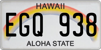 HI license plate EGQ938