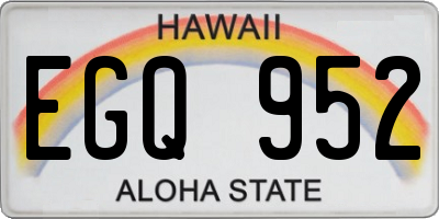 HI license plate EGQ952