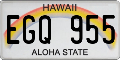 HI license plate EGQ955