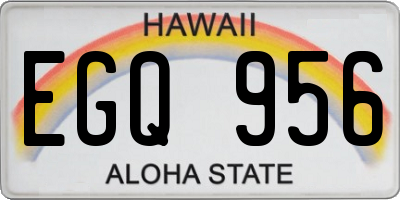 HI license plate EGQ956