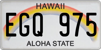 HI license plate EGQ975