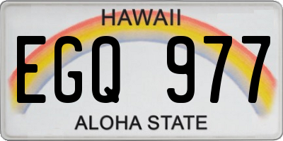 HI license plate EGQ977