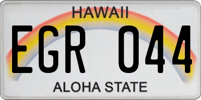 HI license plate EGR044