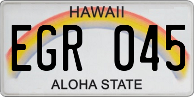 HI license plate EGR045