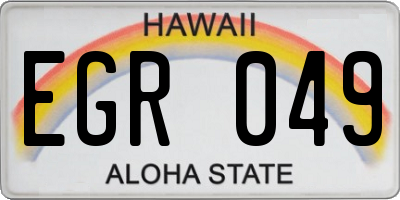 HI license plate EGR049