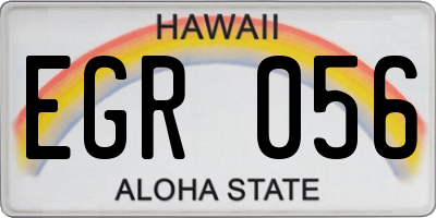 HI license plate EGR056