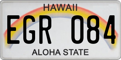 HI license plate EGR084