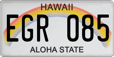 HI license plate EGR085