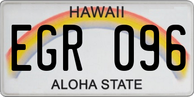 HI license plate EGR096
