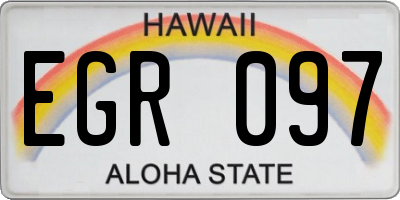 HI license plate EGR097
